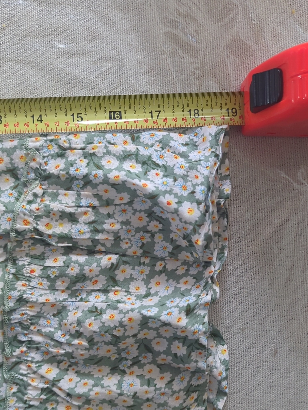 NWT Green and White Floral A-Line Skirt Flowy Skirt Sz XL - Picture 9 of 9